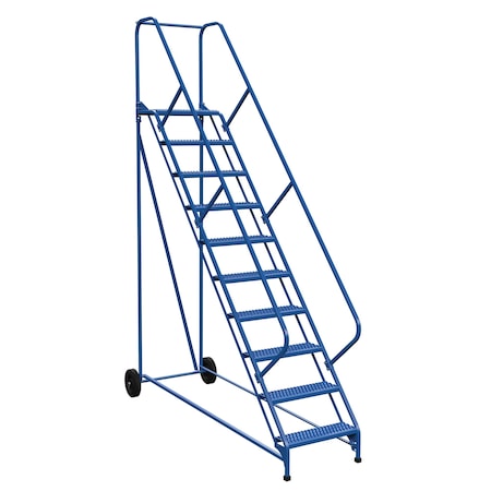Vestil 130 H Steel Roll A Fold Ladder, 50 deg., Grip, 10 Step, 10 in Steps LAD-RAF-10-24-G-EZ